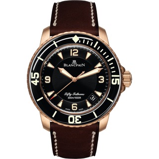 Swiss Luxury Replica Blancpain 50 Fathoms Automatic Brushed Red Gold Watch 5015A-3630-63B